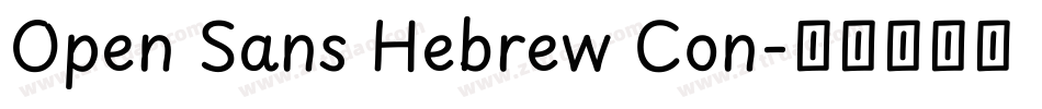 Open Sans Hebrew Con字体转换